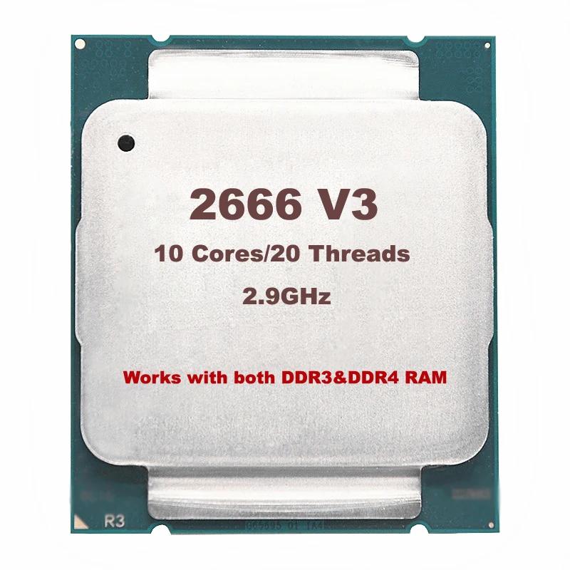 X99   E5 2666 V3 μ, DDR3  DDR4 ޸  , 2.9GHz, 10 ھ, 20 